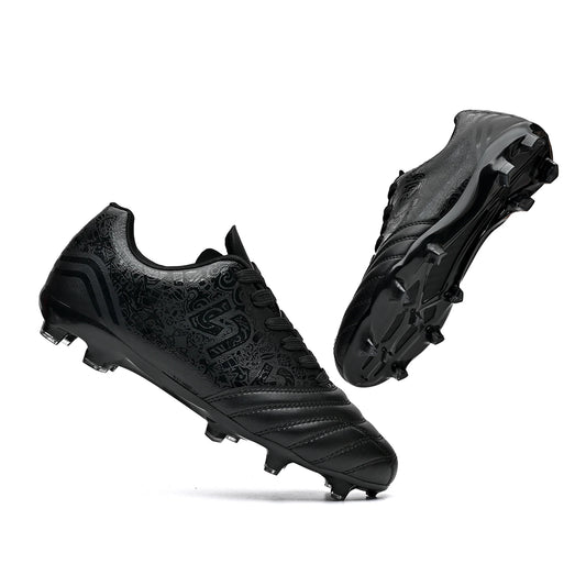 Chaussures de football AG/FG pour l'extérieur, tige respirante en PU, crampons longs en TPU stables, pour hommes et femmes, bottes d'entraînement de football sur gazon