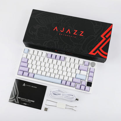 Ajazz AK820 Pro 75% Gasket-mounted Wired/Bluetooth 5.1/2.4G Wireless Mechanical Keyboard with TFT Screen for Win/Mac