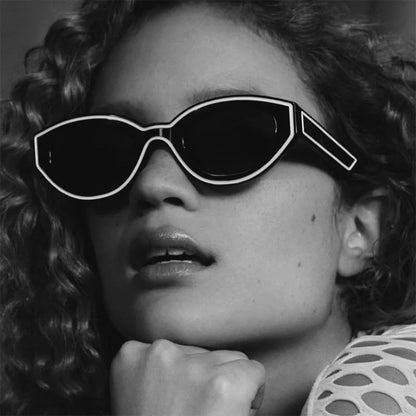 Fashion Unique Irregular Hip Hop Sunglasses Y2k Women Men Retro Glasses Ladies Beach Sunnies Outdoor Sport  with Metal Hinge
