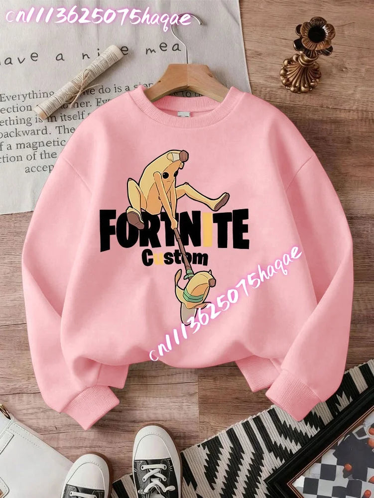 2026 Fortnites Kids Hooded Coats Anime Fortress Night Sweatshirts Game Spring Autumn Hoodies Sportwear Children Clothes Gift