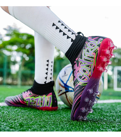 Chaussures de football originales pour hommes, baskets de sport décontractées pour enfants, chaussures de terrain en herbe unisexe pour garçons