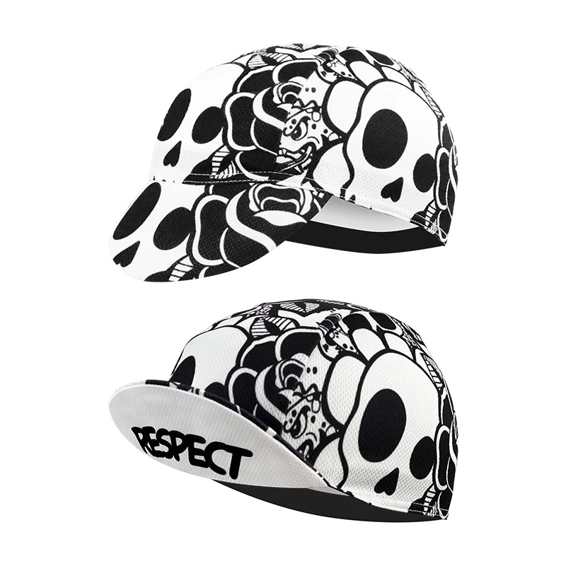 Red Retro Cycling Cap Black Series Most Popular Polyester Cycling Caps Sports Quick Dry Bicycle Hat Men Women Wear Absorb Sweat