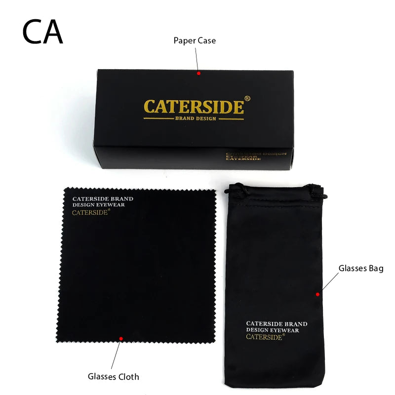 CATERSIDE Retro Square Sunglasses Men Punk Flat Top Double Bridge High Quality Sun Glasses for Women Party Festival Gifts