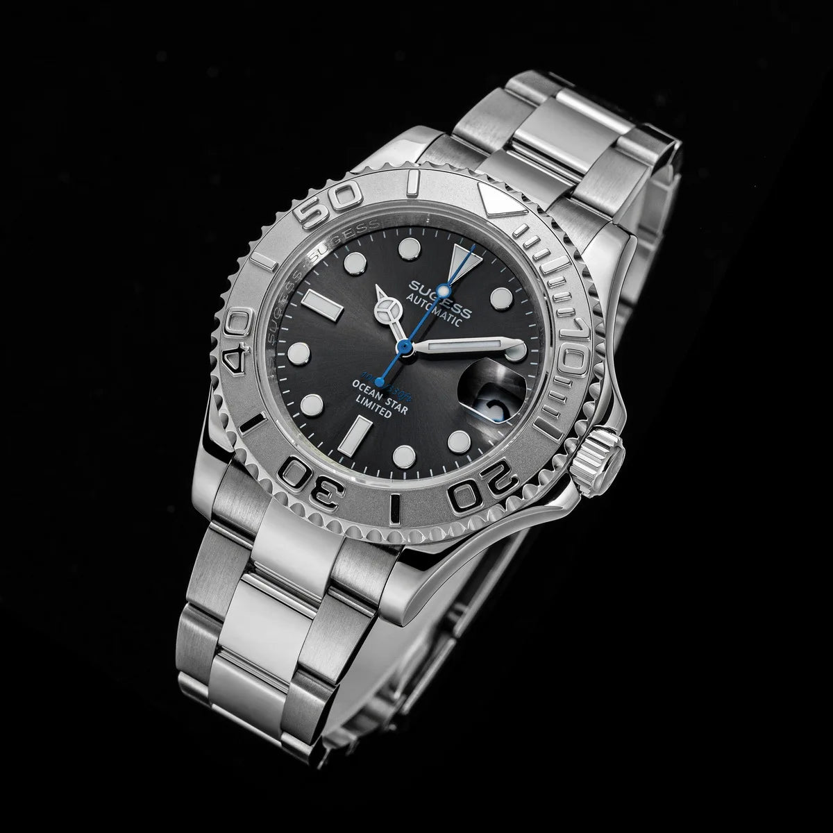 Sugess New Diving Men's Watch Automatic Mechanical Wristwatches 10Bar NH35A Movement Sapphire Luminous Ceramic Bezel S450-2 2025