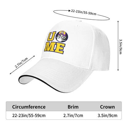 Yellow Wrestling Cena John White Custom Baseball Caps For Mens Unisex Male Beach Sunscreen Hat Snapback Cap