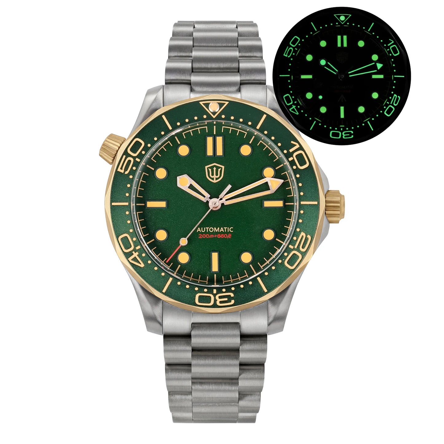 Watchdives WD007 V4 Titanium NTTD Dive Watch PT5000 Automatic Movement Sapphire Super Luminous Domed Crystal 42mm Men Watches