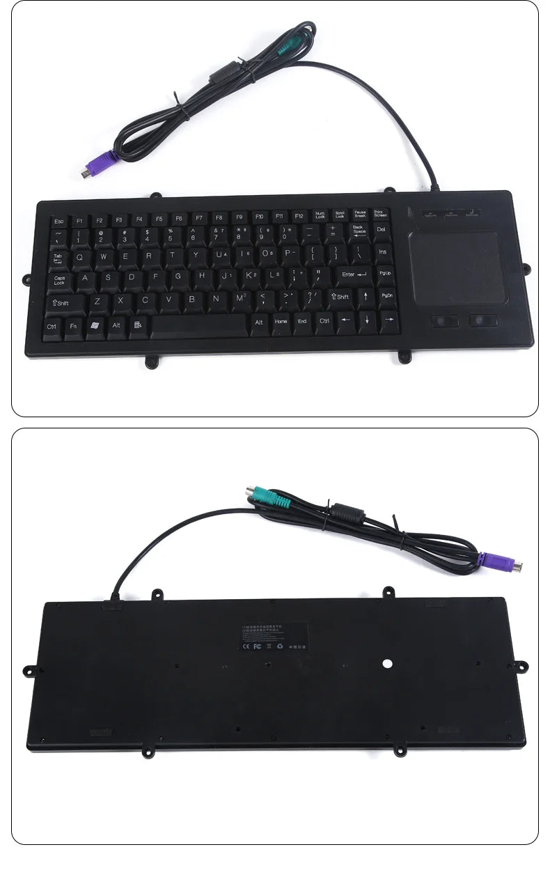 Mini industrial keyboard round port PS2/USB numerical control cabinet machine tool medical equipment notebook keypad wireless