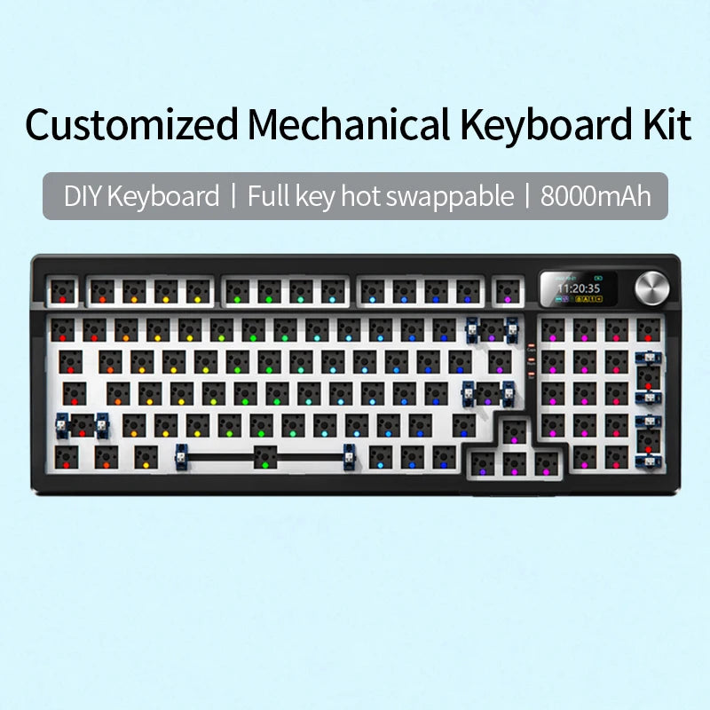 YINDIAOY95 Mechanical Keyboard KIT With Display Screen RGB Backlit Gasket Structure Gaming Hot Swap Keyboard for Customized