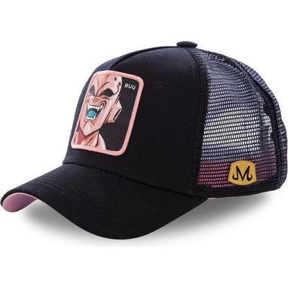 Casquette Dragon Ball Son Goku pour l'été, casquette de voyage à visière, casquette pour homme brodée, style hip-hop en maille, visière pare-soleil, casquette de baseball, sport de plein air