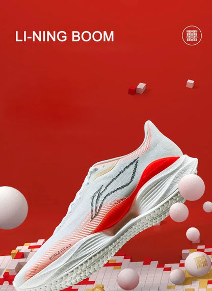 Li-Ning Men's SUPER LIGHT 22 Light Running Shoes BOOM FIBER Cushion TEMPO BOUNSE LiNing Breathable Anti-Slip Sneakers ARBV001