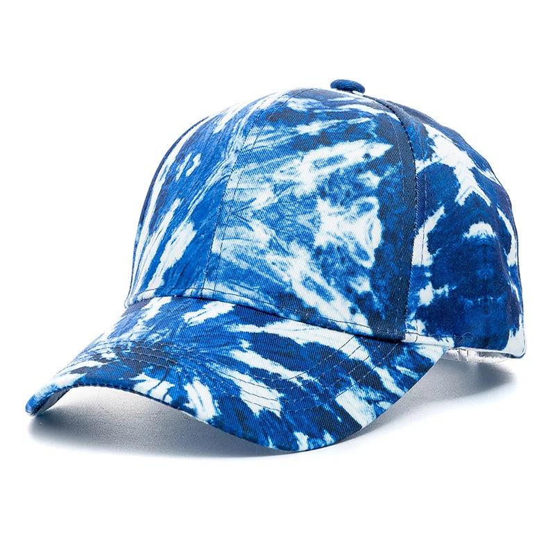 New Outdoor Casual Tie Dye Caps For Women Rainbow Colorful Baseball Cap Female Fashion Streetwear Summer Hat