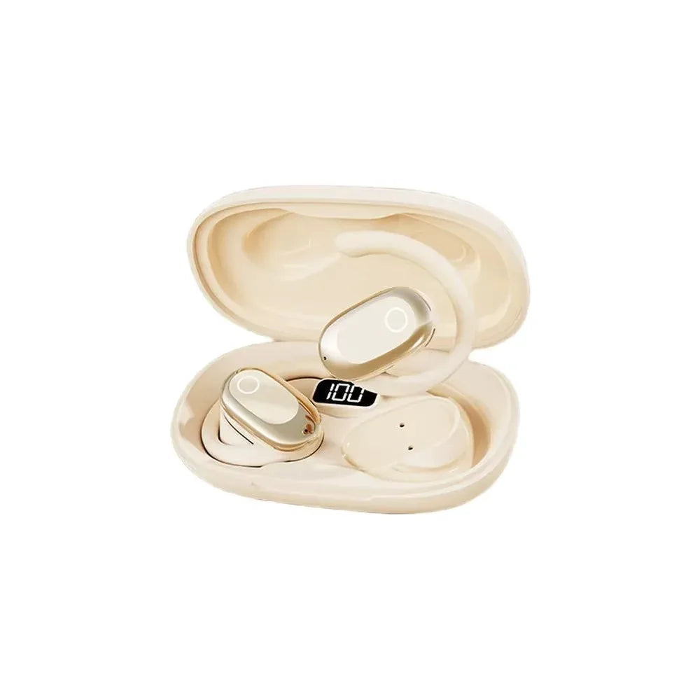 Casque sans fil Bluetooth supra-auriculaire à conception ouverte, rotatif, avec suppression du bruit et micro intégré – Écouteurs Premium