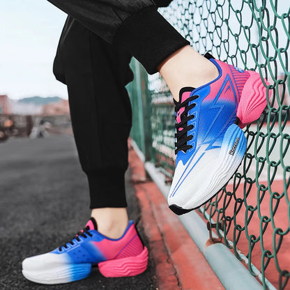 Paire de chaussures de sport professionnelles pour marathon, confortables, de jogging, amortissantes, d’entraînement, à fort rebond, antidérapantes, de course
