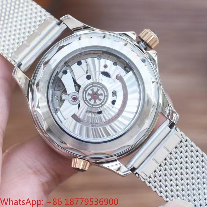 2026 High Quality Men's 904l Stainless Steel Automatic Mechanical 42mm Ceramic Watch Ring Watches Customized