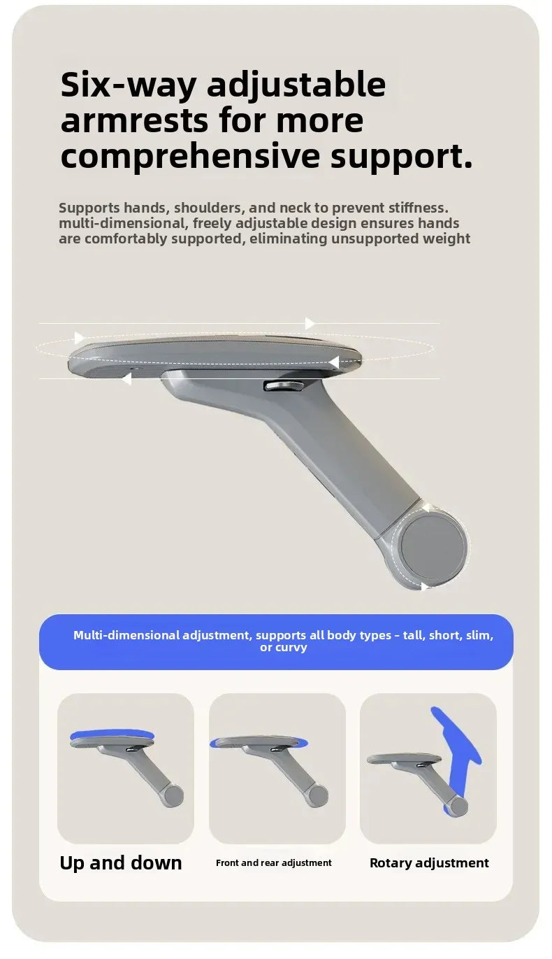 Air Titan kontors- och gamingstol i full mesh med ergonomiskt trezonsstöd för ländryggen för skrivbord och studier samt välventilerad design