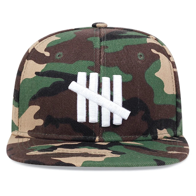 2025 New Five Bar Embroidered Simple Classic Flat Edge Hat Men's Street Hip Hop Hat Women's Outdoor Sunshade Hat Baseball Hat