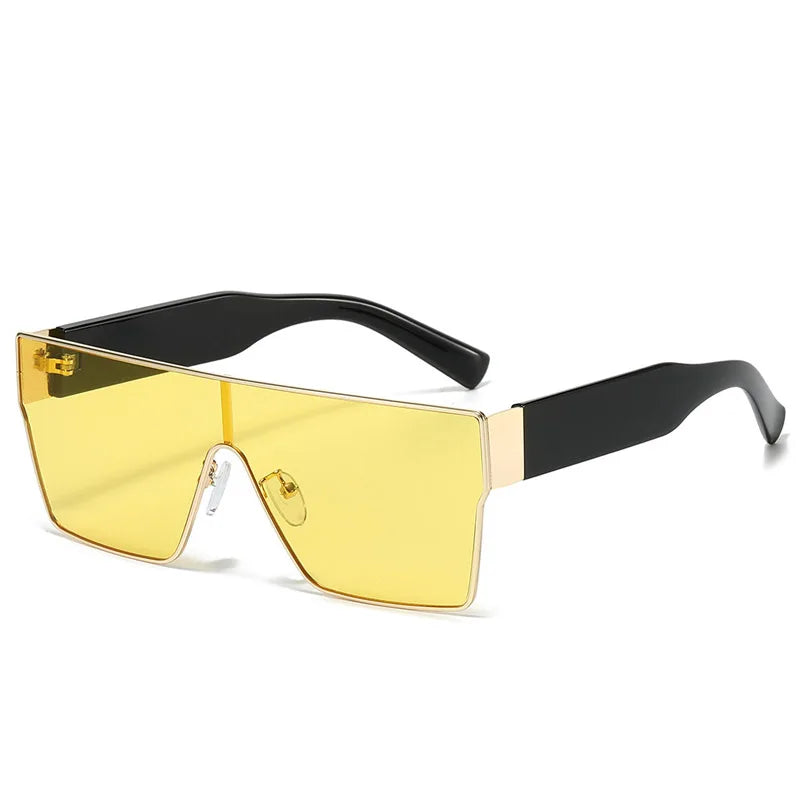 WarBLade Retro Square Sunglasses Men Women 2025 Luxury Brand Designer One Piece Decoration Sun Glasses Men Travelling Eyewear