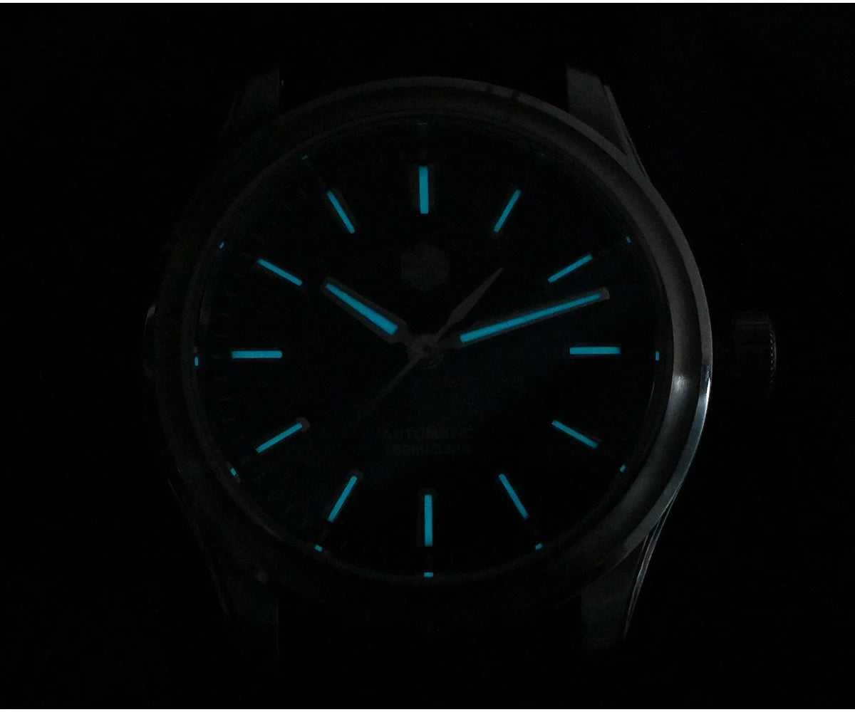 San Martin 39mm Miyota 90S5 Enamel Dial GADA Wristwatch Automatic Mechanical Sapphire BGW-X1 10Bar 5-Link Bracelet  SN0144CG-7