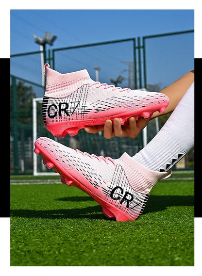 Nouvelles chaussures de football pour hommes, crampons pour terrain en herbe, baskets, chaussures de football de haute qualité, antidérapantes, montantes, pour futsal, matchs en salle, best-seller FG/TF