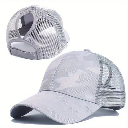 Women's Ponytail Baseball Caps Spring Summer Mesh Sun Hat Running Snapback Hat Female Adjustable Girl Outdoor Visor Hats