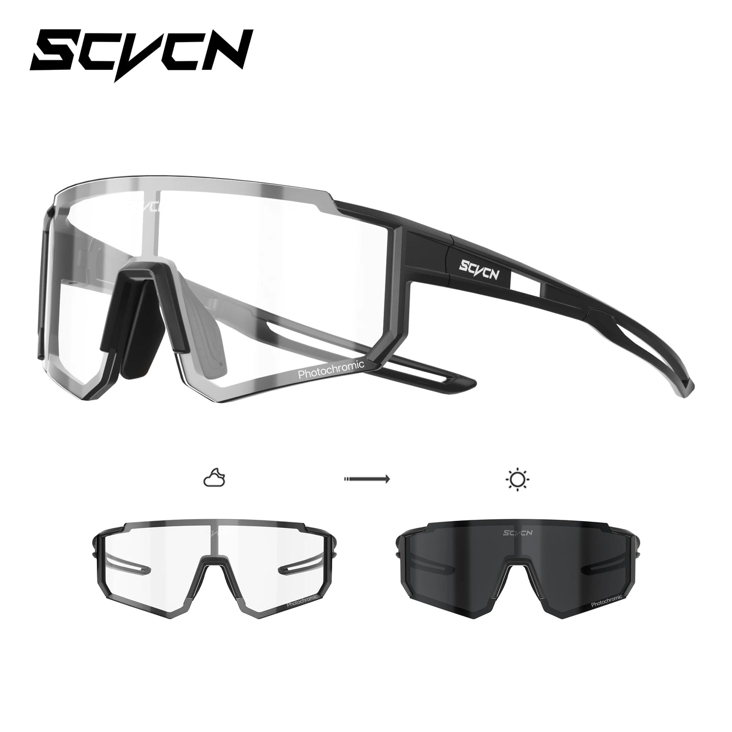 SCVCN Girls Sports Sunglasses Kids Cycling Glasses Photochromic UV400 Boys Baseball Outdoor Eyewear Running Hiking Sunglasses