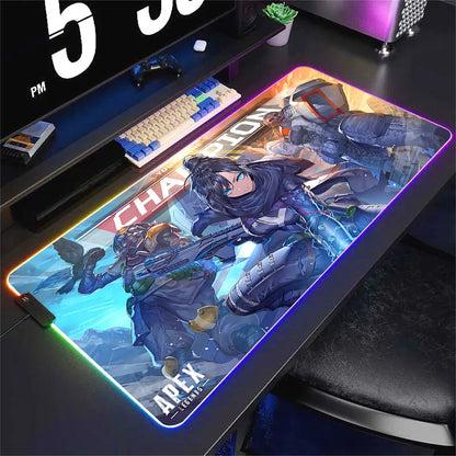 RGB Apex Legends Keyboard Mousepad Computer Gaming Cool Mouse Pad Speed Large Accessories Mouse Mats Office Desk Protector Mat