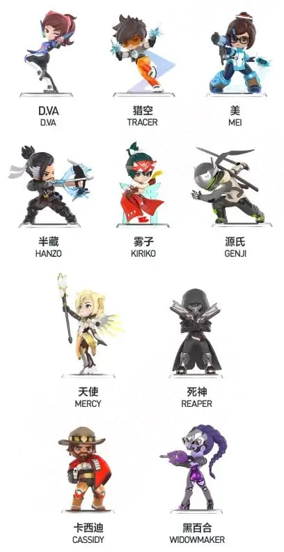 POP MART Seria Overwatch „Play of The Game” – Cutie surpriză originală cu conținut aleatoriu – Figurine drăguțe de anime, ornamente și figurine de acțiune