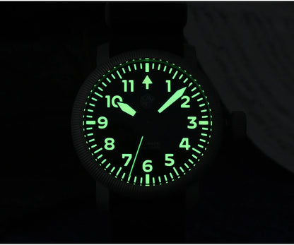 San Martin New 40mm Retro Pilot YN55 Automatic Mechanical Fashion Simple Style Men Wristwatch 100m Waterproof C3 Luminous SN0143