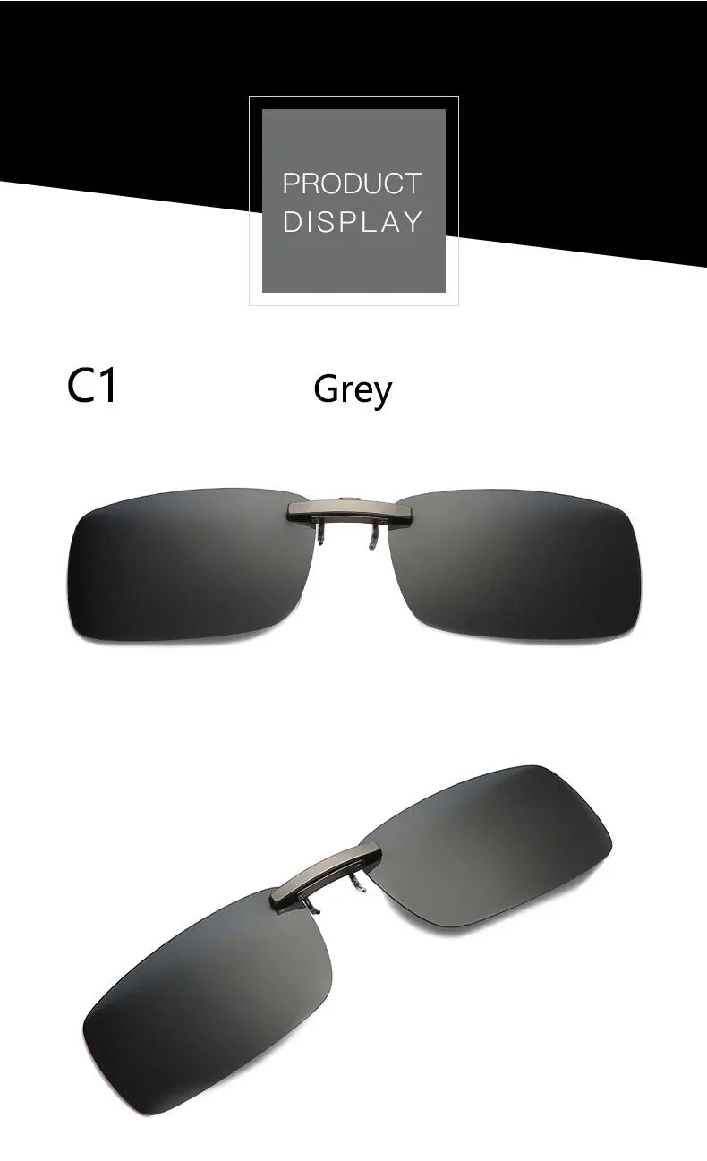 BOYSEEN Polarized Clip Sunglasses Driving Day Night Vision Lens Unisex Sport Fishing Myopia Glasses Men Women Travel Outdoor