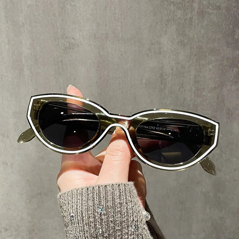 Fashion Unique Irregular Hip Hop Sunglasses Y2k Women Men Retro Glasses Ladies Beach Sunnies Outdoor Sport  with Metal Hinge