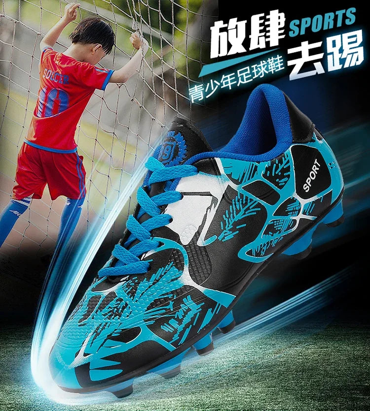 Children Soccer Shoes Sports Society Field Boy Football Shoes Futsal Fast Indoor Sneakers Original Ankle Cleats Football Boots