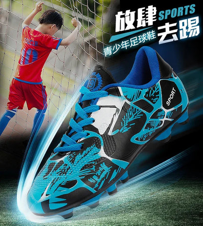 Children Soccer Shoes Sports Society Field Boy Football Shoes Futsal Fast Indoor Sneakers Original Ankle Cleats Football Boots
