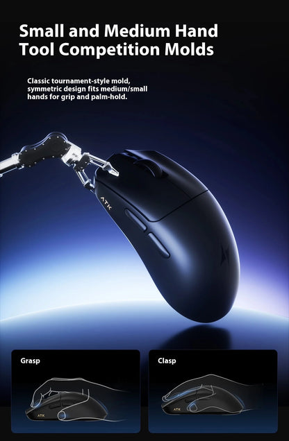 ATK Blazing Sky F1 V2 Ultra Max Ασύρματο Gaming Ποντίκι Διπλής Λειτουργίας Ελαφρύ PAW3950Ultra Διπλό 8K Χαμηλής Καθυστέρησης Εργονομικό Extreme