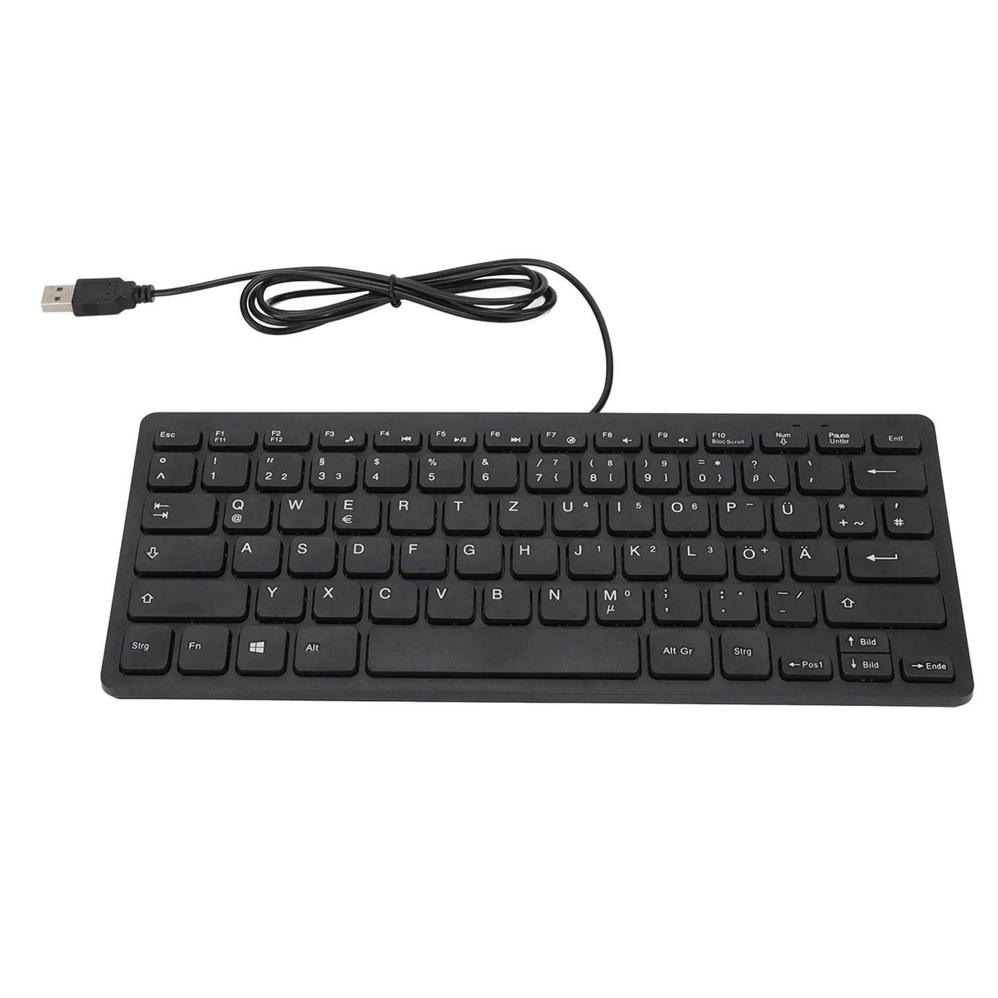78 Keys German Russian French Keyboard USB Wired Desktop Computer Small Language Keyboard for Home PC Laptop