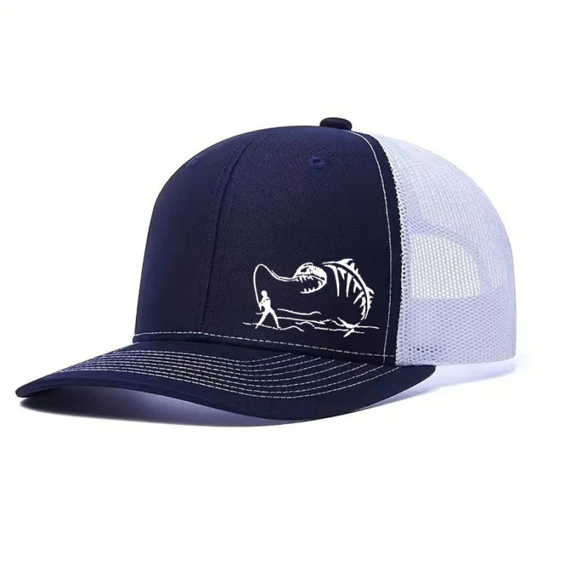 1PC New Fashion Richardson Micro Curved Trucker Cap Fishing PrintedSummer Mesh Breathable Baseball Caps Outdoor Gorras Hombre