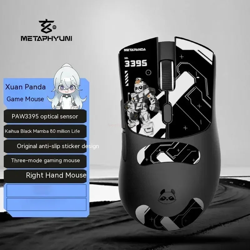 Metaphyuni Metapanda P1 draadloze muis P1 Pro Max Paw3395L lage latentie lichtgewicht e-sports gamingmuis ergonomisch pc-gamercadeau
