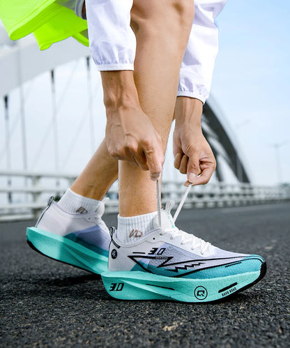 Zapatillas de running especializadas con placa de carbono para maratón, deportivas para hombre y mujer, transpirables, ligeras, cómodas y antideslizantes
