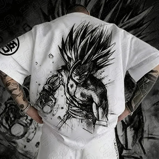 2026 Dragon Ball Z Themed T-Shirt - Pure Cotton, Breathable & Elastic Comfortable & Stylish Great for Anime Fans