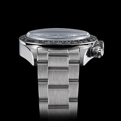 Sugess Chronograph Watch for Mens ST1907 Movement Mechanical Sapphire Crystal Wristwatches Waterproof Pilot Air Force Clock S475