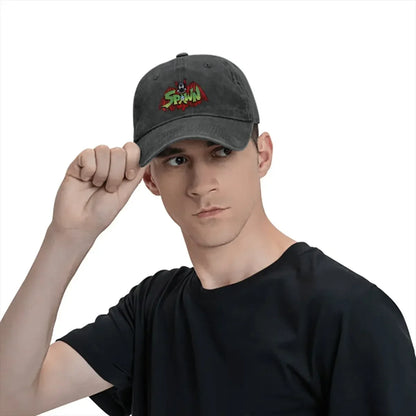 Washed Men's Baseball Cap Spawn-Bat Trucker Snapback Caps Dad Hat Spawn Comic Golf Hats
