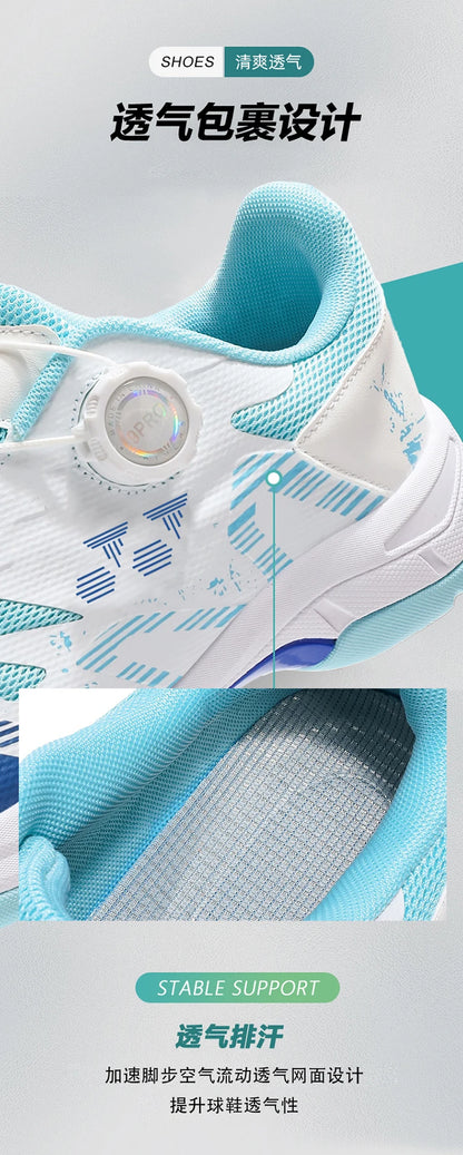 Badminton-Schuhe für Herren, Trainings- und Sportschuhe für drinnen und draußen, rutschfest, strapazierfähig, aus Mesh, atmungsaktiv, Tischtennis-Schuhe