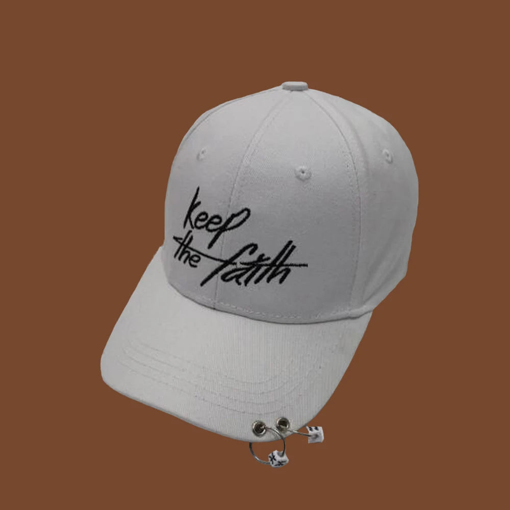 Women Men Hip Hop Kpop Snapback Baseball Cap Solid Color With Ring Sport Dancing Travel Lover Dad Hat Caps Streetwear Adjustable