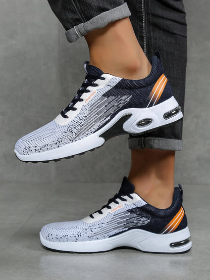 Herrenschuhe, lässige Herrenschuhe, atmungsaktives Mesh, Luftpolsterung, weiche Sohle, modische Sportschuhe im Color-Block-Design