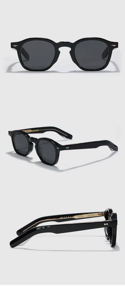 High QualityTortoiseshell Round Frame Handmade Sunglasses Designer Men Acetate Women's Beach Sun UV400 Sunglasses Can Be Carved