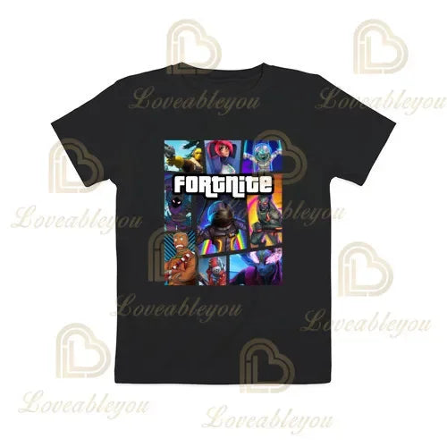 Cartoon-T-Shirt für Jungen und Mädchen, Fortnite-T-Shirt Battle Royale 3D, 3 bis 14 Jahre, Victory Royale, Gaming-Oberteil für Kinder und Teenager