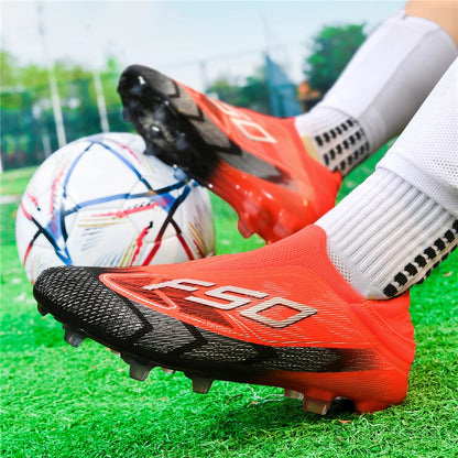 Nouvelles chaussures de football pour hommes, chaussures de football respirantes à haute cheville, ultralégères, antidérapantes, chaussures de sport de haute qualité, pour match en plein air