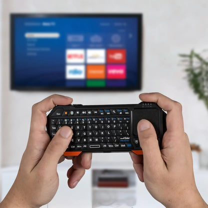 Mini Bluetooth Keyboard (QWERT) Rechargeable Wireless Keyboard with Touchpad for TV ,PS4, PS4 Pro, PS5 Phone Laptop
