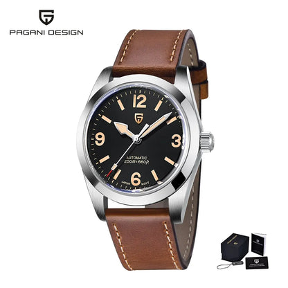 PAGANI DESIGN 2026 New 36MM Men Automatic Mechanical Watches Sapphire Stainless Steel AR Coating 20Bar Clock Watch for