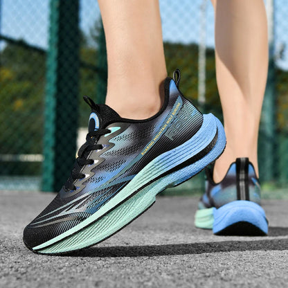 Running Shoes Men Mesh Breathable Lace-up Comfortable Marathon Sports Casual Tennis Shoes Big Size Trendy Sneakers for Men