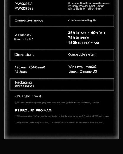 VXE Dragonfly R1 Pro Paw3395 -sensori langaton hiiri Nordic 52840 2khz Smart Speed X alhainen viive toimisto- ja PC-pelihiiri